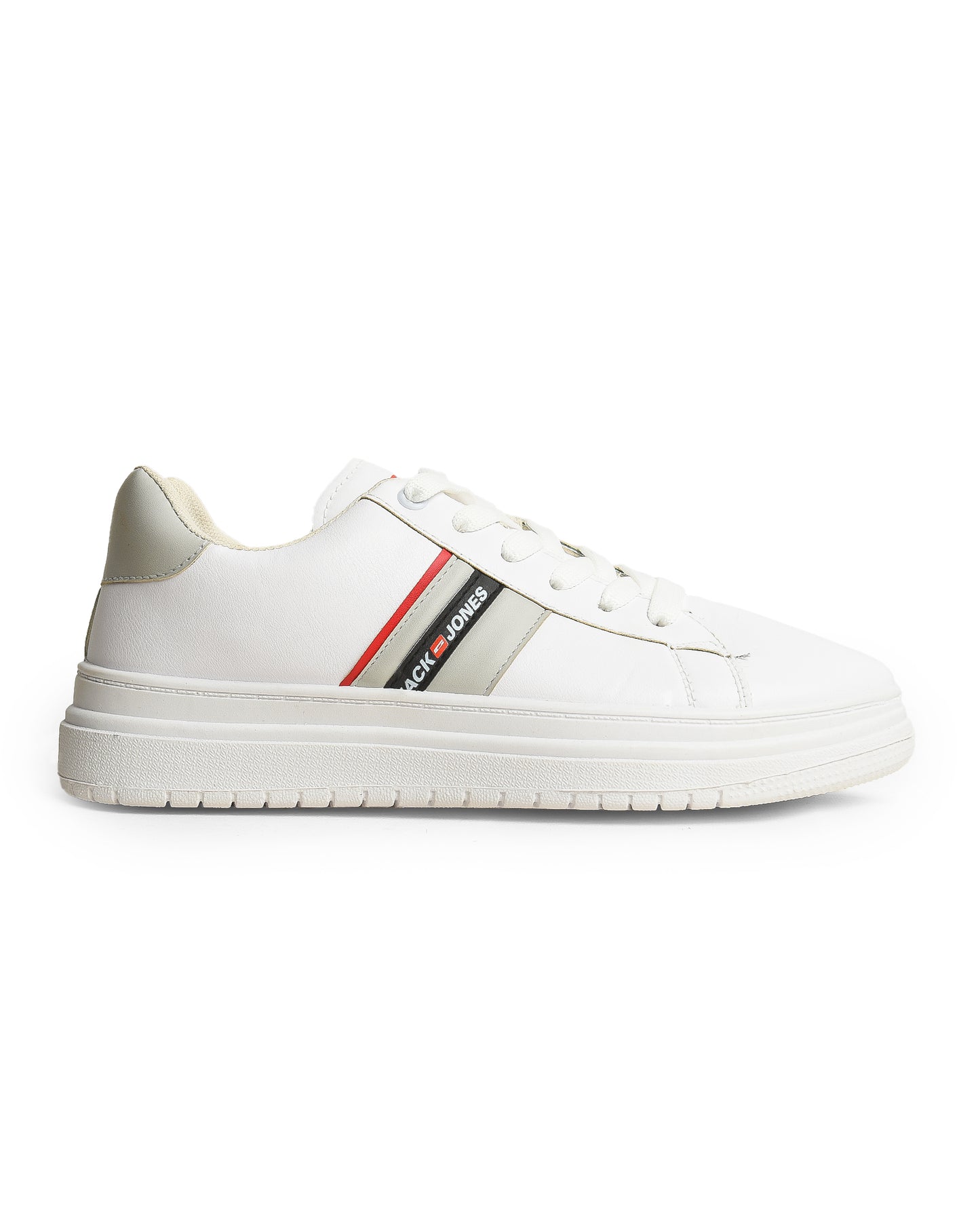 Side Colored Fashion Leather Flat Sneakers For Men