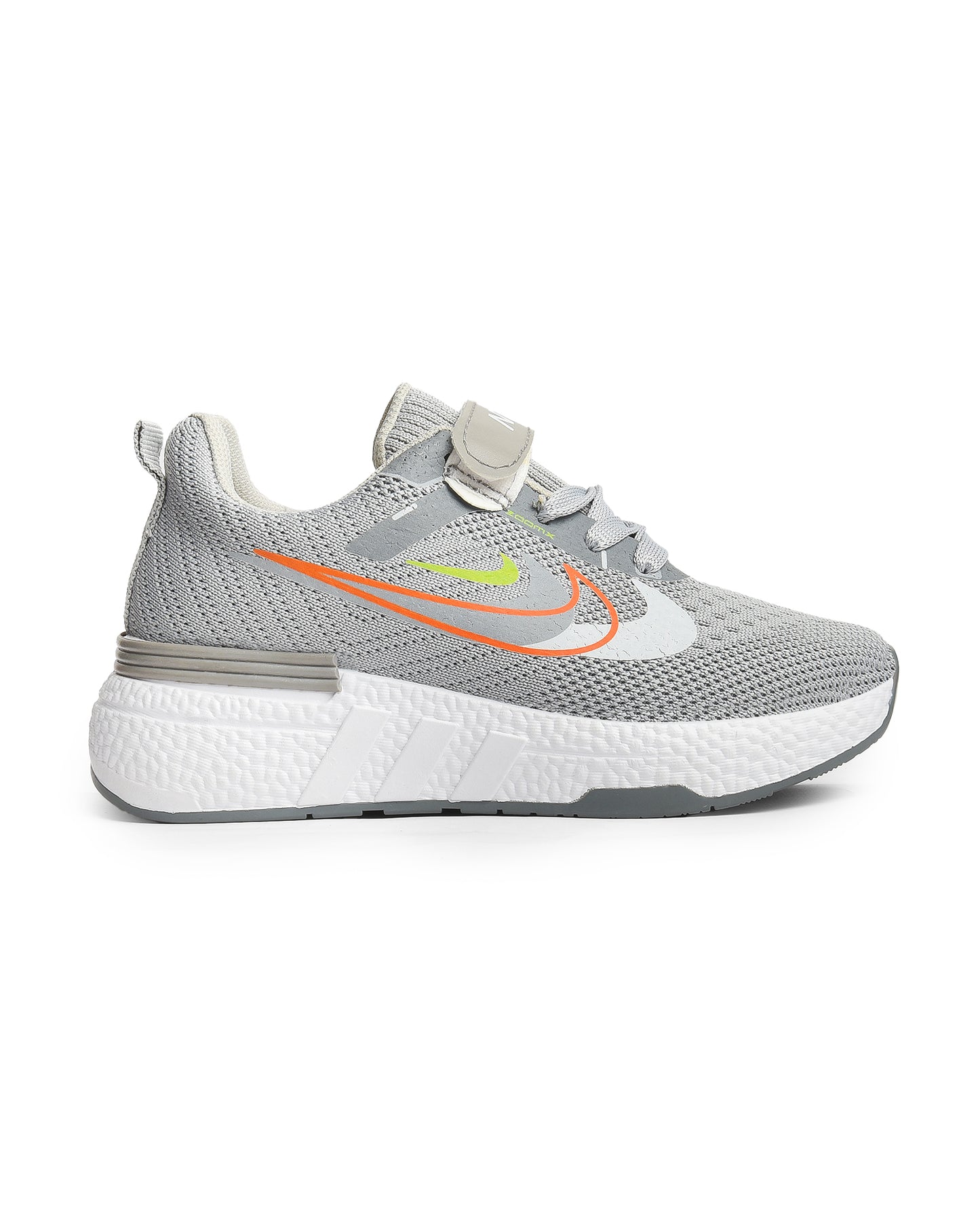 Sportive Velcro Knit Textile Sneaker For Kids