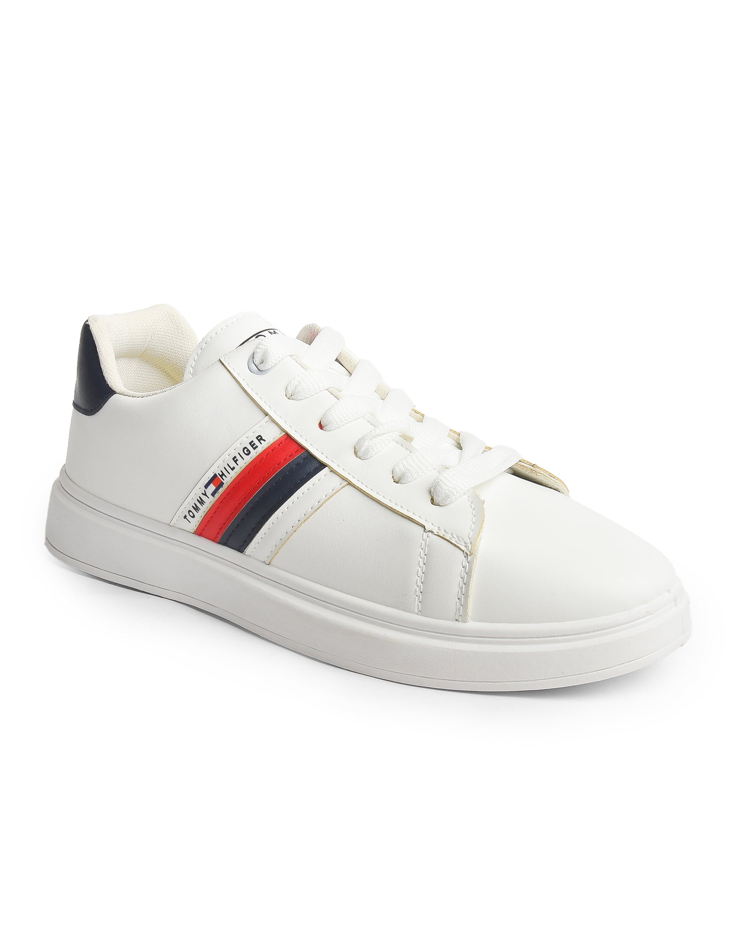 7043 - Side Colored Fashion Leather Flat Sneakers For Men