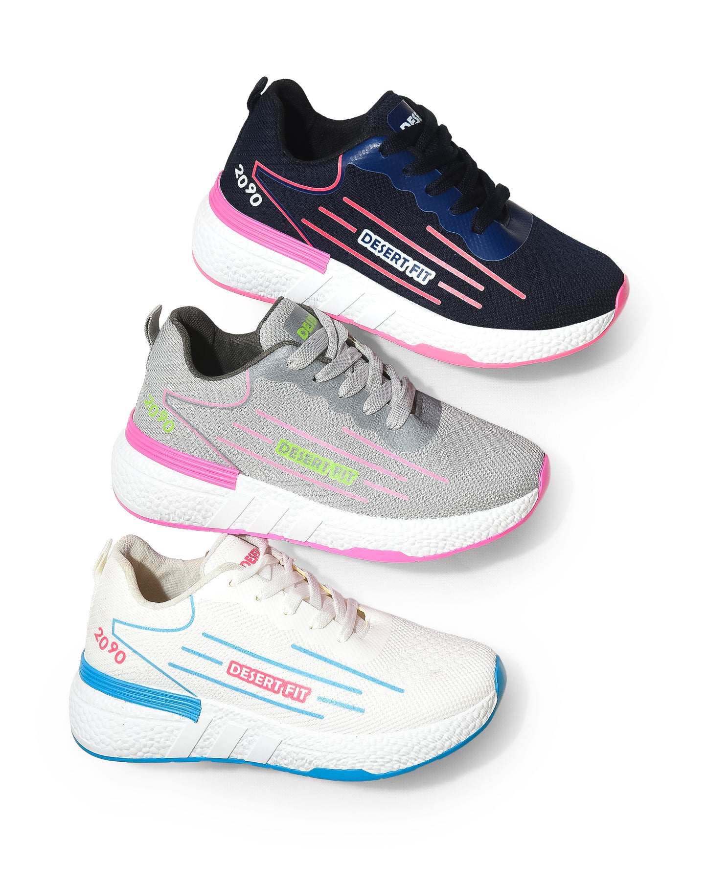 S766/1 - Sportive Sneakers , From Knit Textile For Women