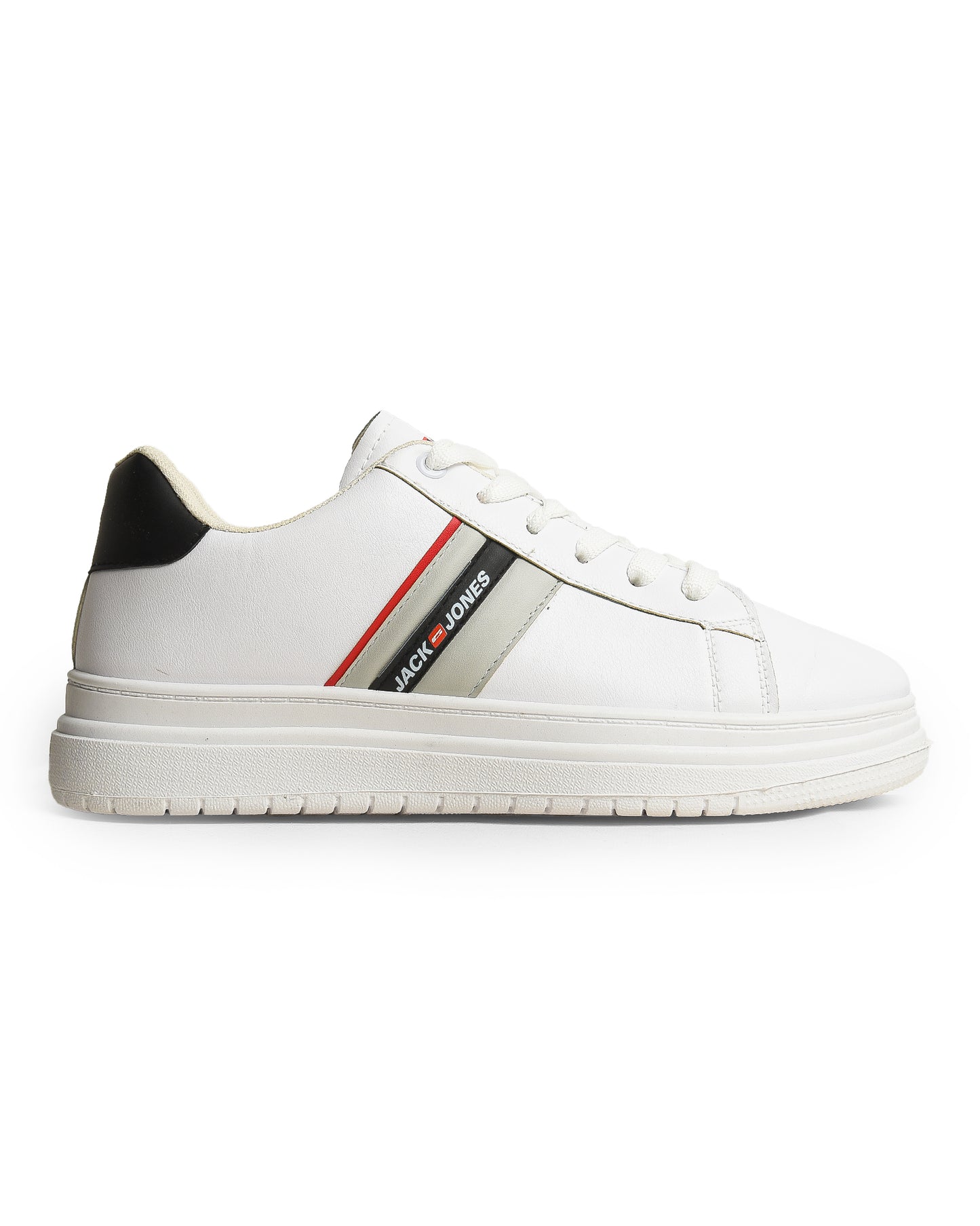 Side Colored Fashion Leather Flat Sneakers For Men