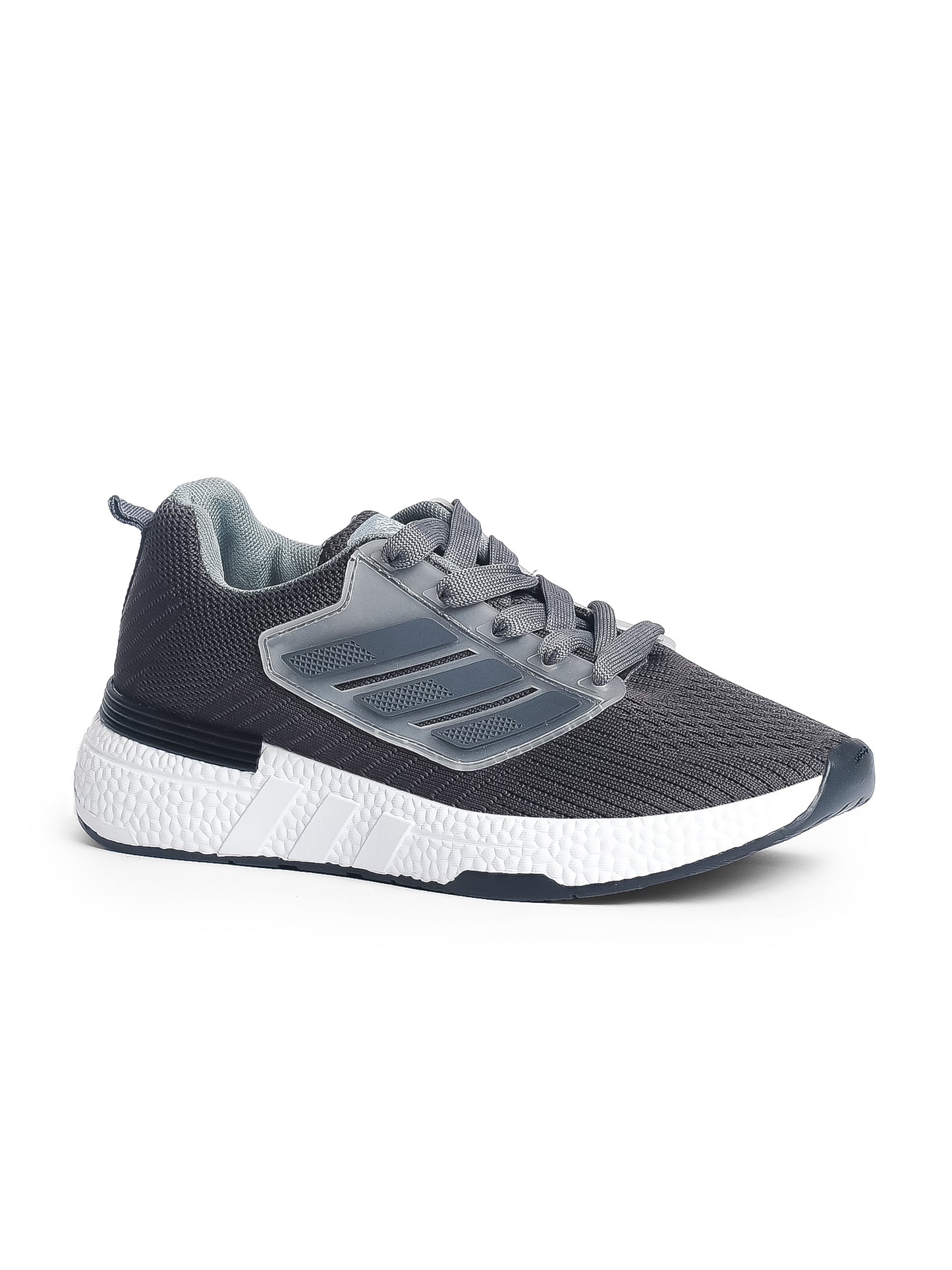 Sportive Lace-up Sneakers From Knit Textile For Men