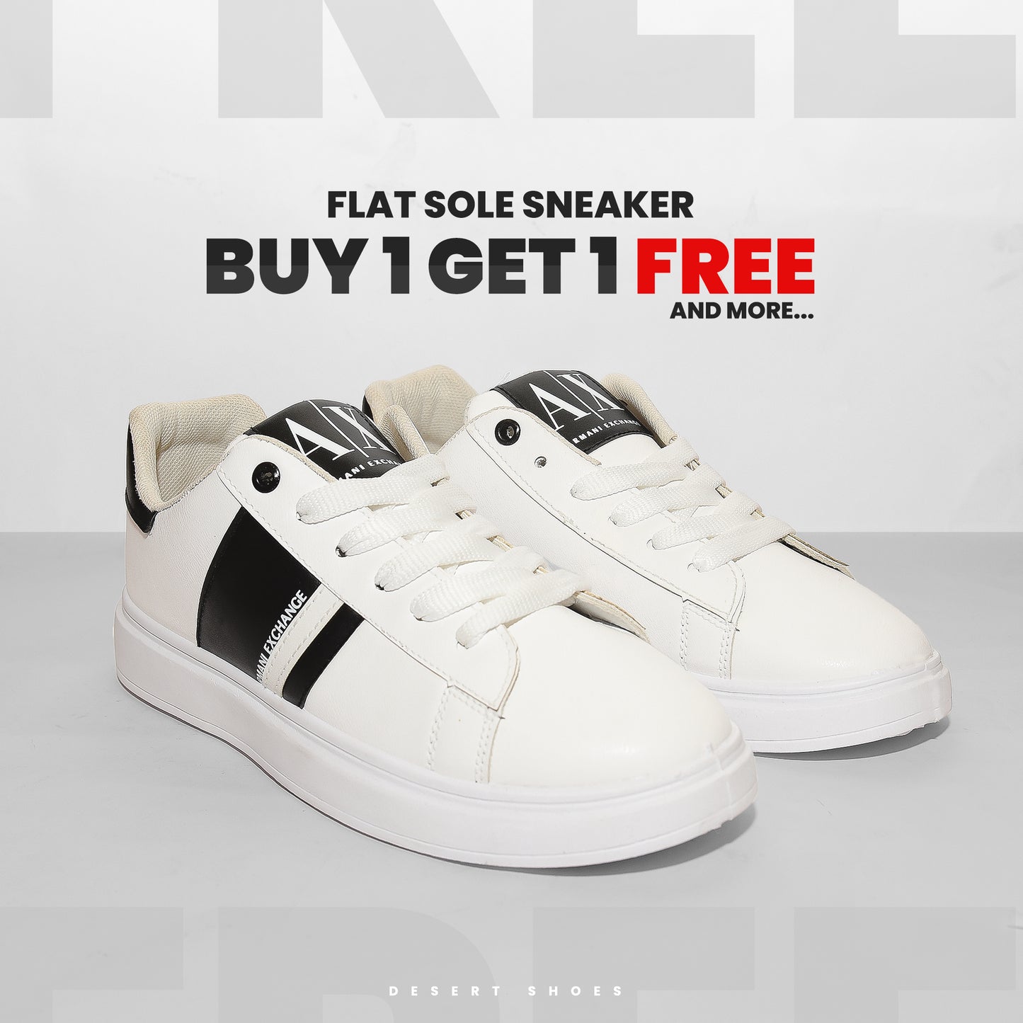 Basic fashion lace-up sneakers for men