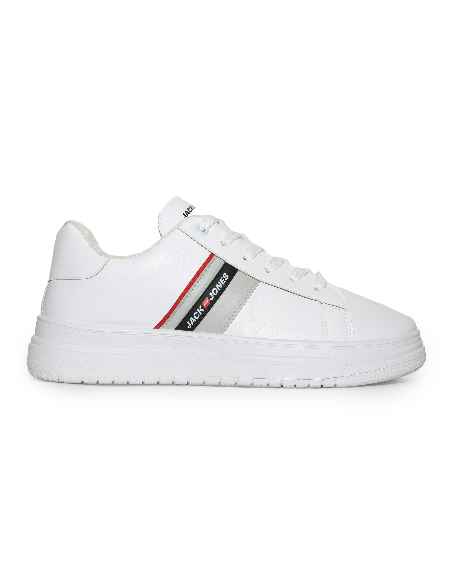 Side Colored Fashion Leather Flat Sneakers For Men