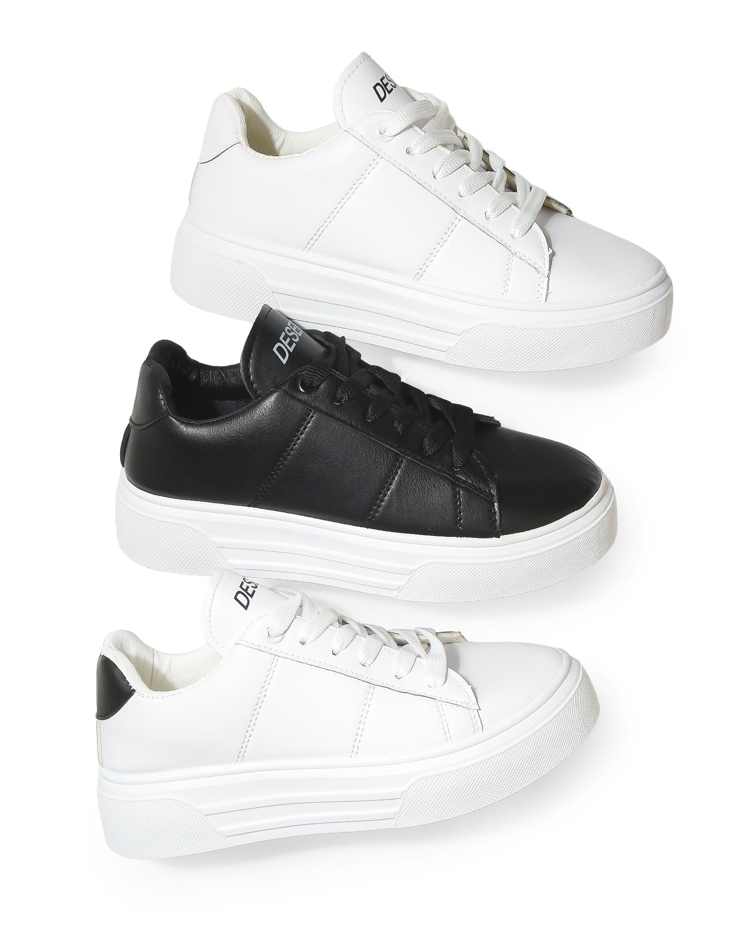 3037 - Side Colored flat sneakers for women