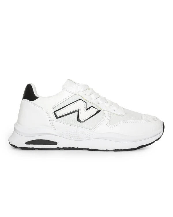B444 - Fashion / Sportive Sneaker from Mixed chamois and textile For Men