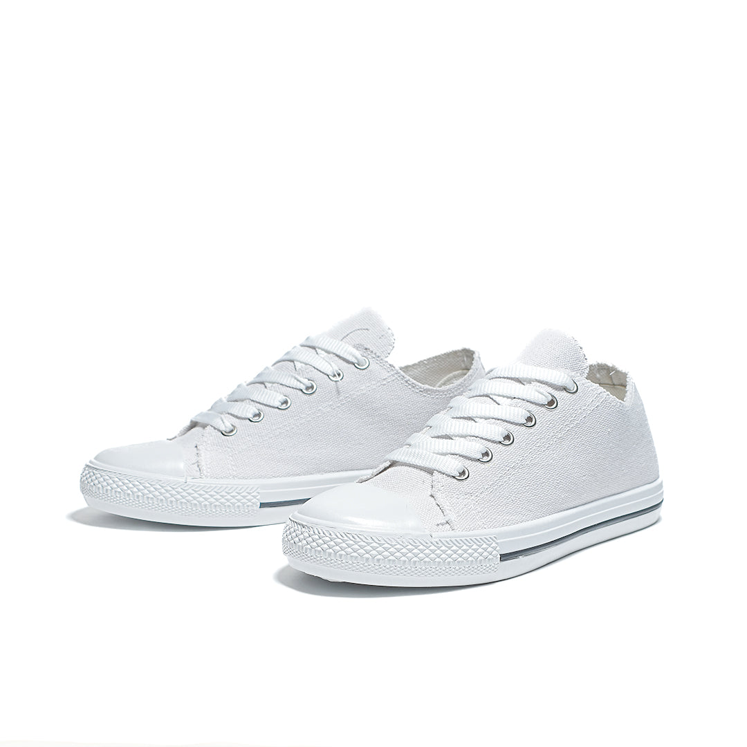 Basic Lace-Up Knit Flat Sneakers For Kids