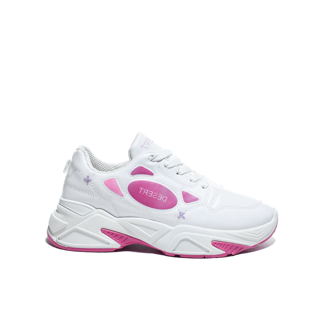 كوتشي فاشون مصنوع من الجلد المرن بنعل عريض للنساء