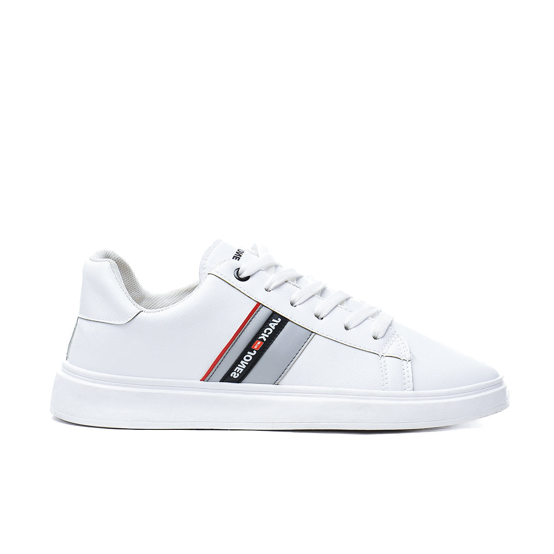 Side Embroidered Flat Sneaker Faux Leather For Men