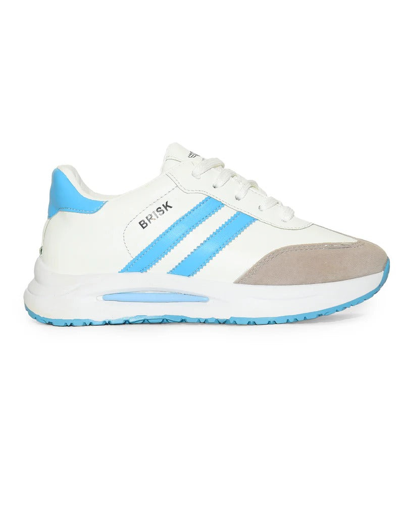 B61 - Fashion Lace-Up White Sneakers For Women