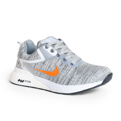 Sportive lightweight sneakers from knit textile for men