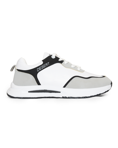 كوتشي فاشون جلد ممزوج بقماش شبكي جيد التهوية للرجال