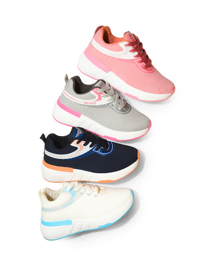 Sportive Sneakers ,  From Knit Textile For Women