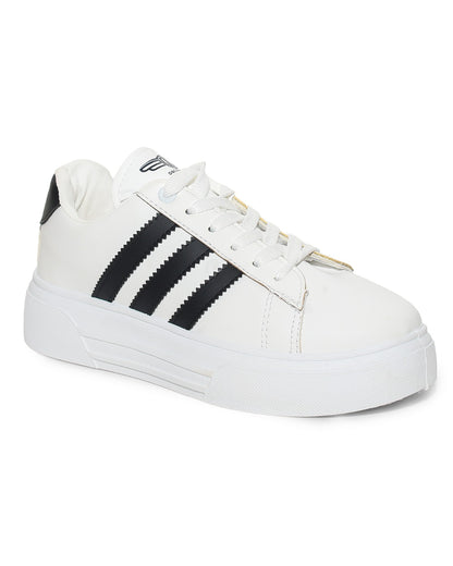 6026 - Side Colored flat sneakers for women