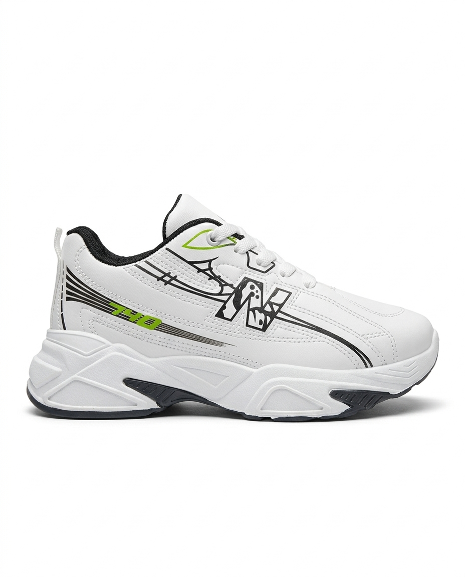 كوتشي فاشون حريمي جلد بنعل عريض