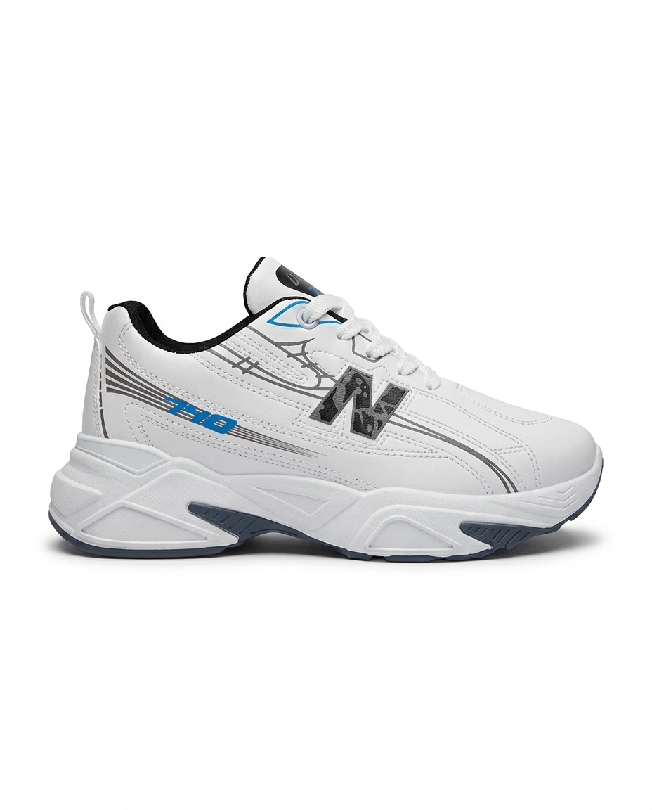 كوتشي فاشون حريمي جلد بنعل عريض