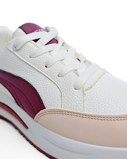 6828 - Sportive Sneakers , From Leather For Women