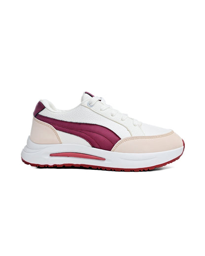 6828 - Sportive Sneakers , From Leather For Women