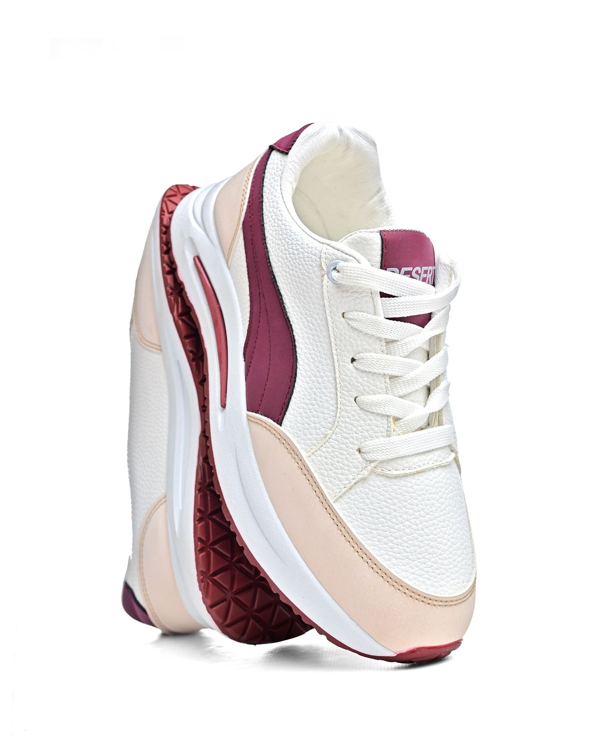 6828 - Sportive Sneakers , From Leather For Women