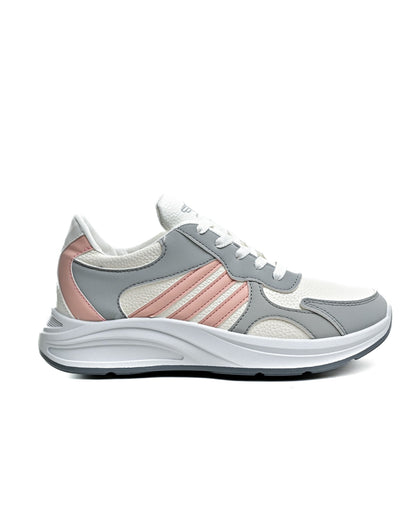 6840 - Fashion Sneakers , From High Quality Leather For Women