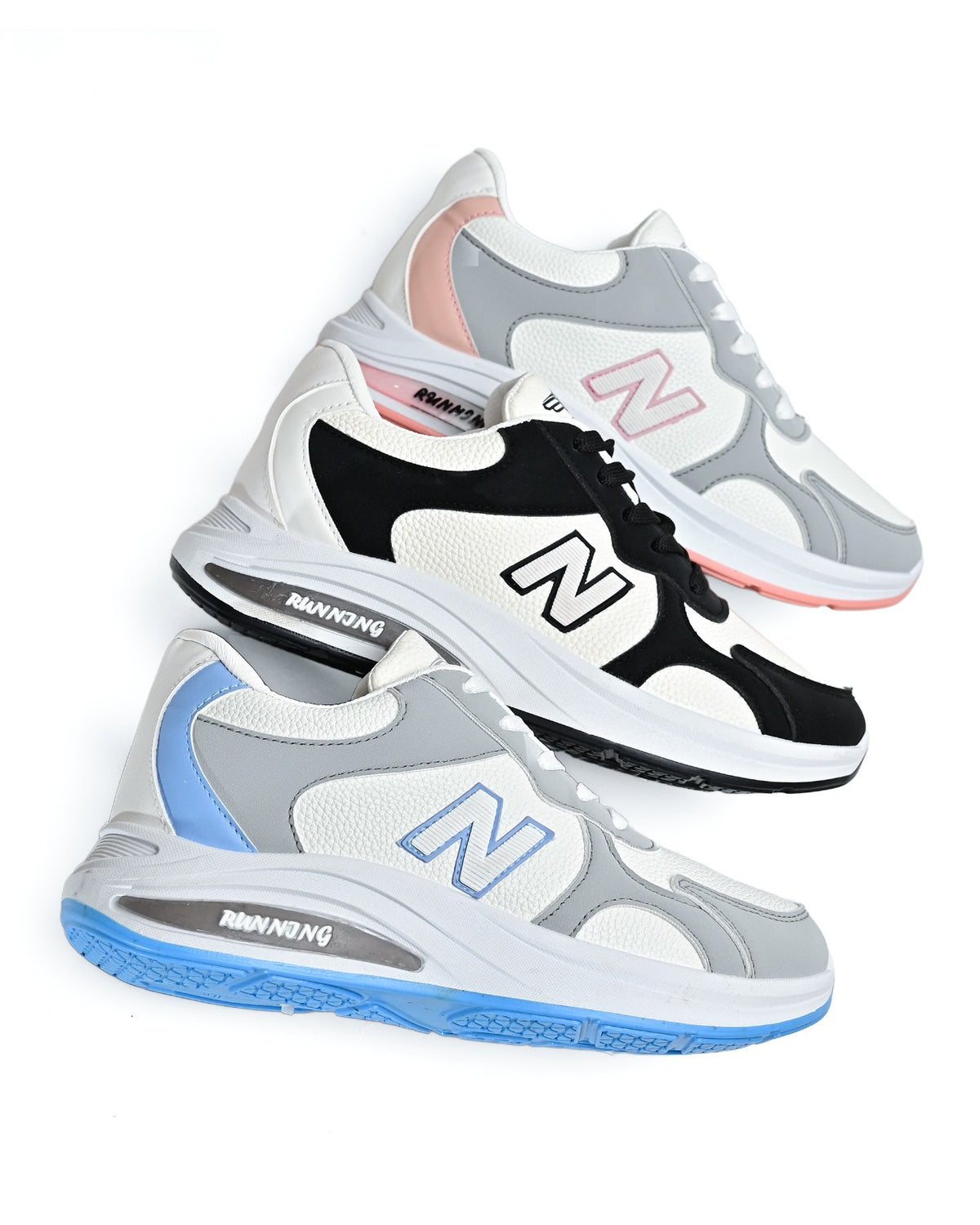 6841 - Fashion Sneakers , From High Quality Leather For Women