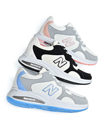 6841 - Fashion Sneakers , From High Quality Leather For Women