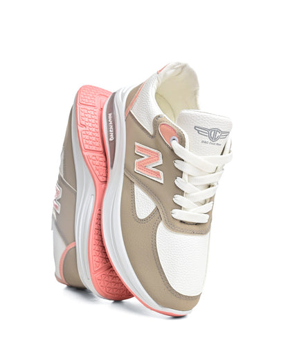 6842 - Fashion Sneakers , From High Quality Leather For Women