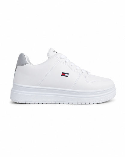 7024/1 - Side Printed Flat Sneaker Faux Leather For Men