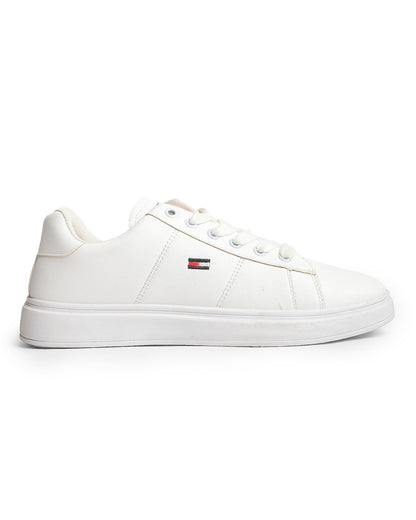 7024 - Side Printed Flat Sneaker Faux Leather For Men