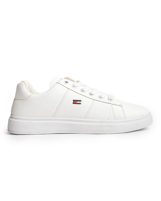 7024 - Side Printed Flat Sneaker Faux Leather For Men