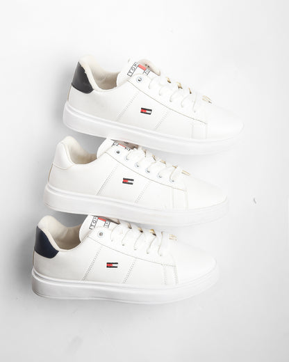 7024 - Side Printed Flat Sneaker Faux Leather For Men