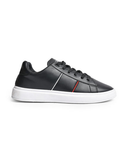 7060 - Side Embroidered Flat Sneaker Faux Leather For Men