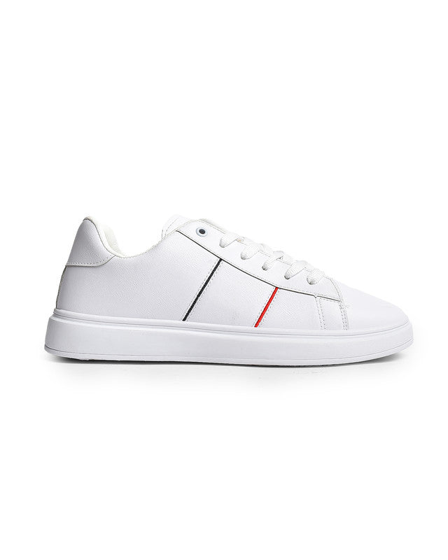 7060 - Side Embroidered Flat Sneaker Faux Leather For Men