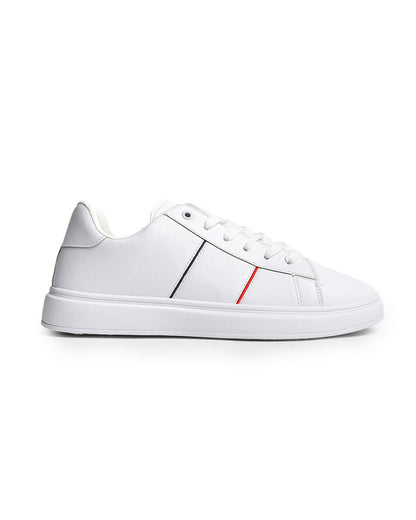 7060 - Side Embroidered Flat Sneaker Faux Leather For Men