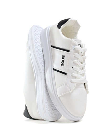7077 - Basic Fashion Leather Flat Sneakers For Men