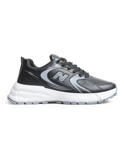 كوتشي فاشون بنعل عرض جلد للرجال