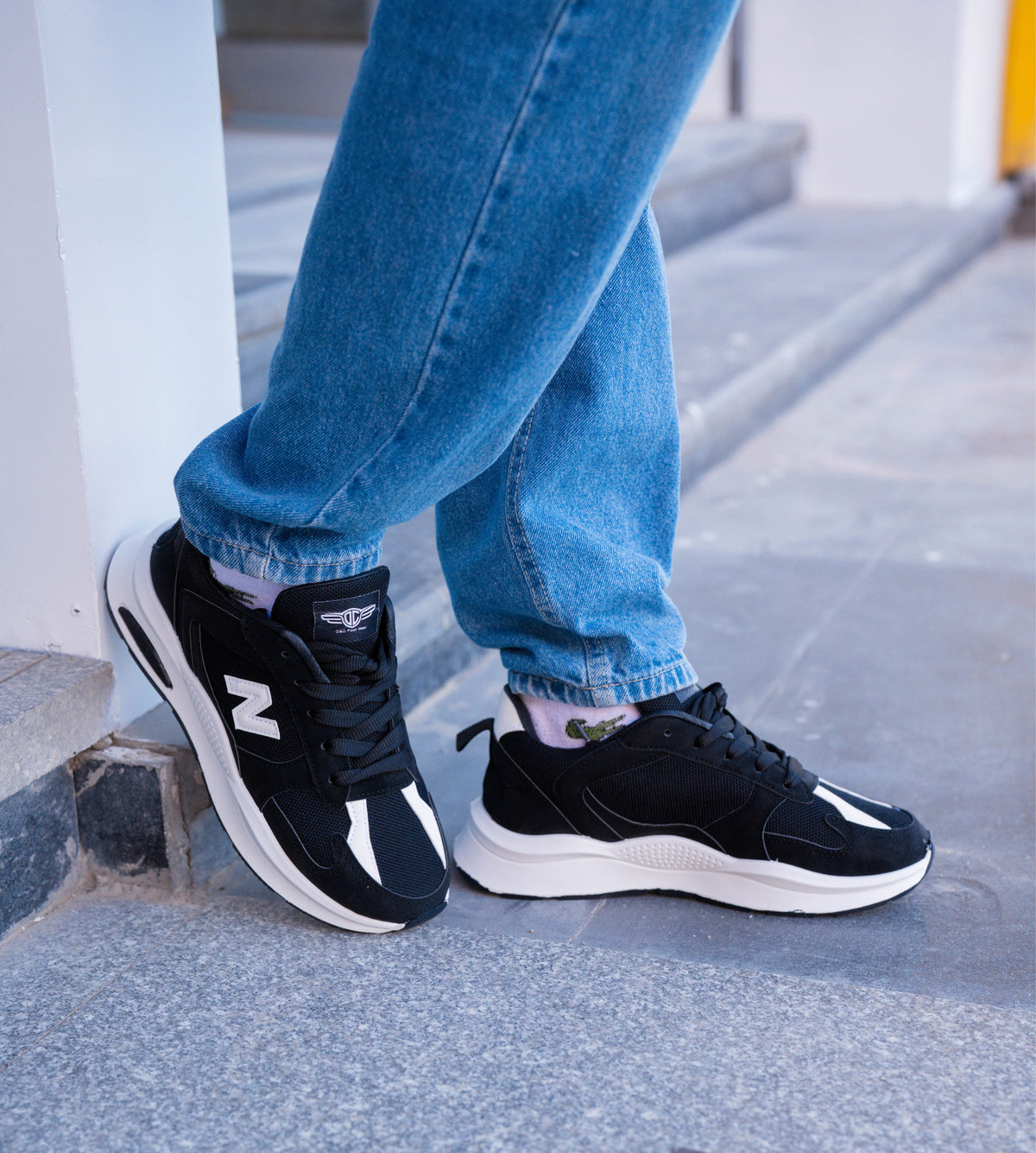 7847 - Sportive Sneakers ,  From Chamois and Leather For men