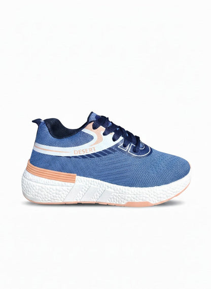 A712 - Sportive Sneakers ,  From Knit Textile For Women