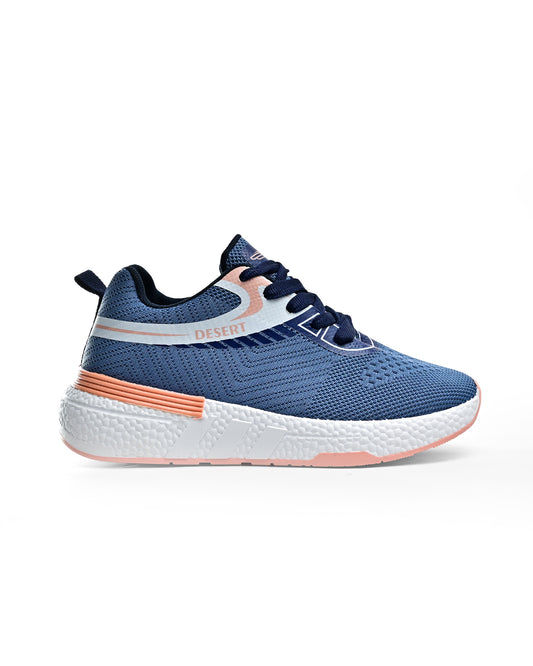 A712 - Sportive Sneakers ,  From Knit Textile For Women