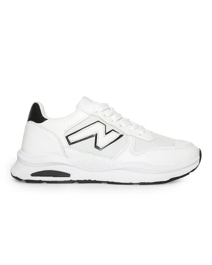 B444 - Fashion / Sportive Sneaker from Mixed chamois and textile For Men