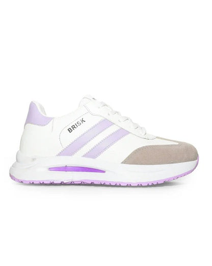 B61 - Fashion Lace-Up White Sneakers For Women