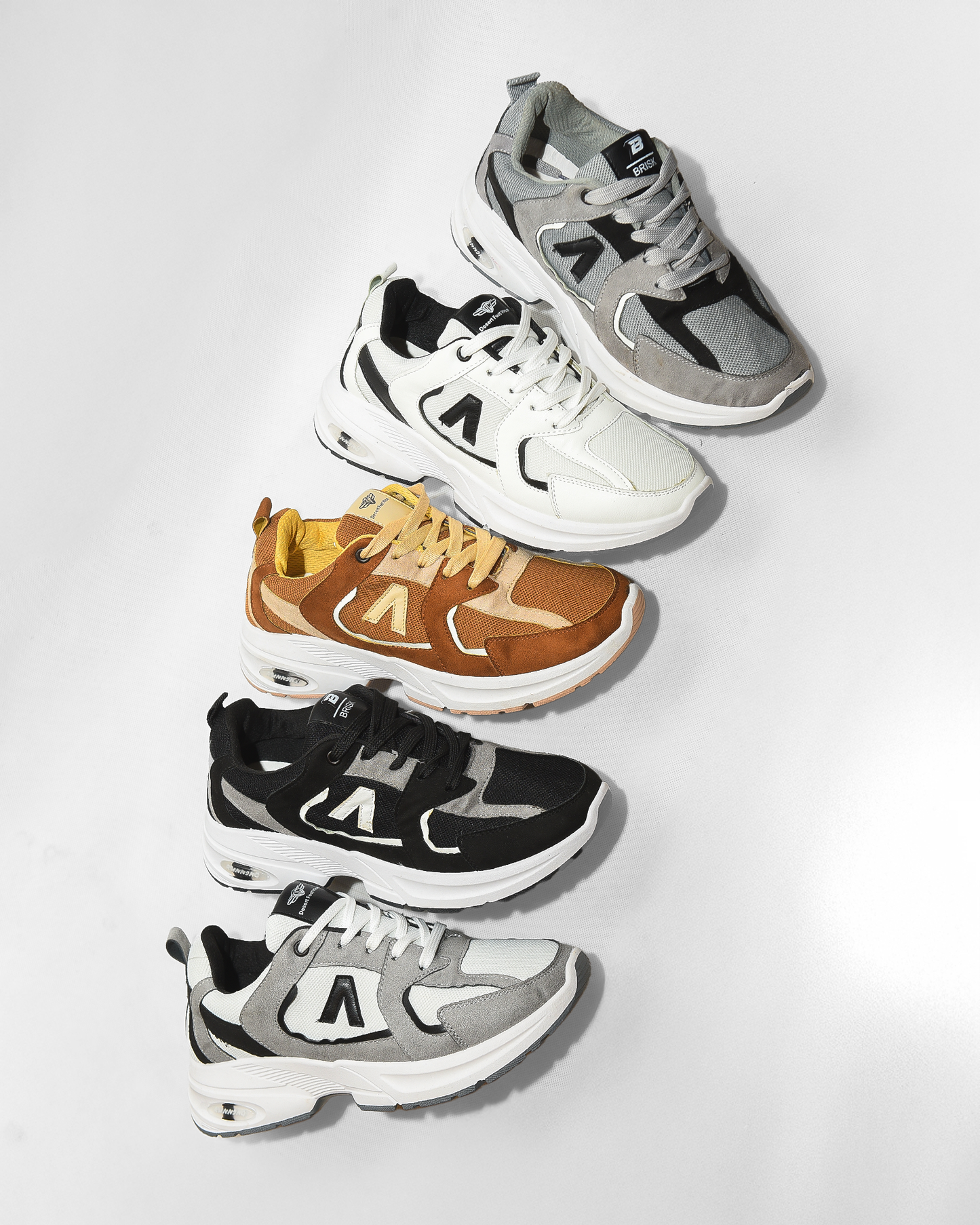 كوتشي فاشون شمواة ممزوج بقماش شبكي جيد التهوية للرجال