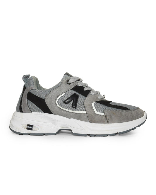 B777 - Fashion / Sportive Sneaker from Mixed chamois and textile For Men