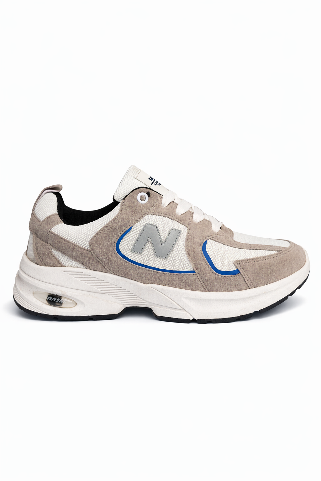 N777 - Fashion / Sportive Sneaker from Mixed chamois and textile For Men