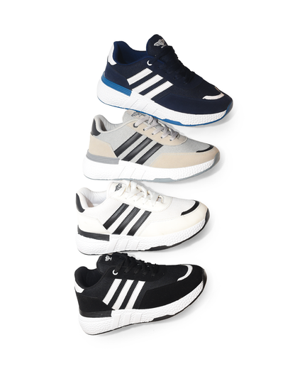 كوتشي فاشون شمواة ممزوج بقماش شبكي جيد التهوية للرجال