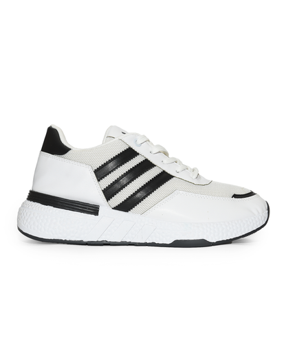 Fashion / Sportive Sneaker from Mixed chamois and textile For Men