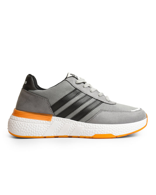 Fashion / Sportive Sneaker from Mixed chamois and textile For Men