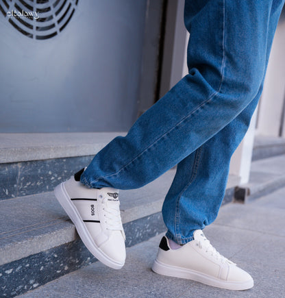 7077 - Basic Fashion Leather Flat Sneakers For Men
