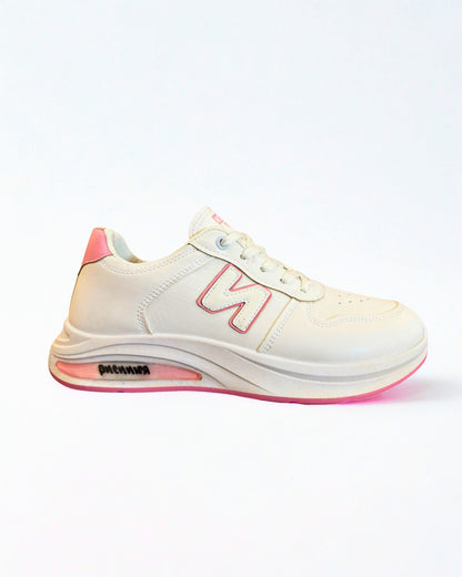 Fashion Lace-Up White Sneakers For Women