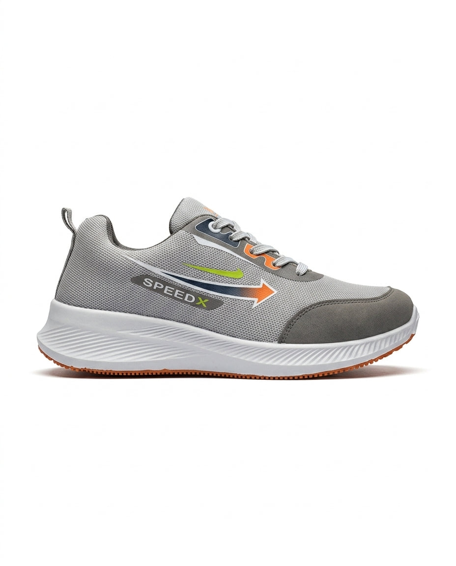 7236 - Fashion / Sportive Sneaker from Mixed chamois and textile For Men